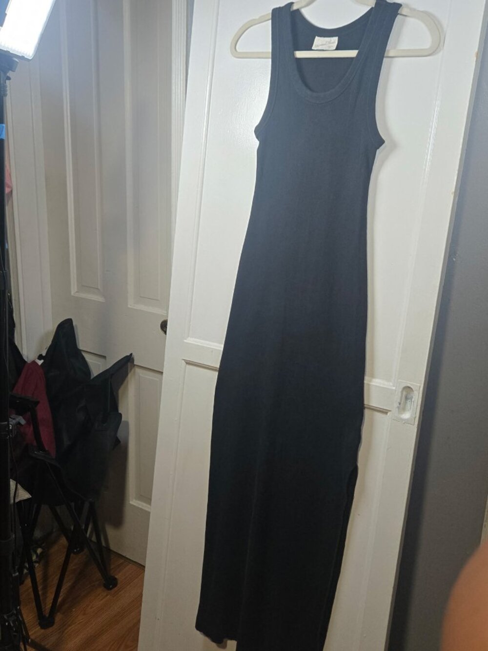 Universal Thread Women’s S Black Ribbed Tank Maxi Dress Sleeveless Stretch